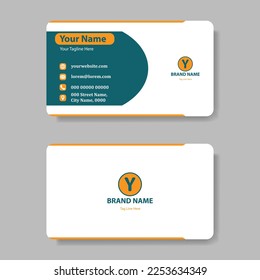 Modern Clean Business Card Template.