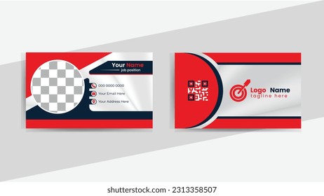 Modern clean business card template