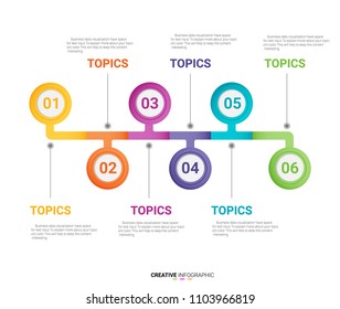 Modern clean business circle origami style timeline banner. Vector. can be used for workflow layout, diagram, number step up options, web design.