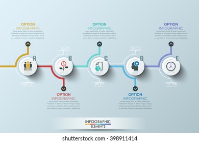 Modern clean business circle origami style timeline banner. Vector. can be used for workflow layout, diagram, number step up options, web design, infographics