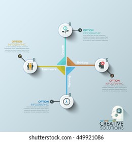 Modern clean business circle origami style cycle banner. Vector. can be used for workflow layout, diagram, number, step up options, web design, infographics, timeline.