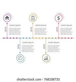 Modern clean business circle timeline infographic. Vector. can be used for workflow layout, diagram, number step up options, web design, infographics