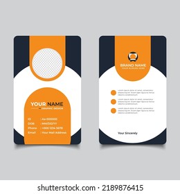 Modern and Clean Business id Card Template Design