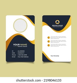 Modern and Clean Business id Card Template Design