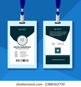 Modern and clean business ID card and Student identity card template design and Employee Identity Card