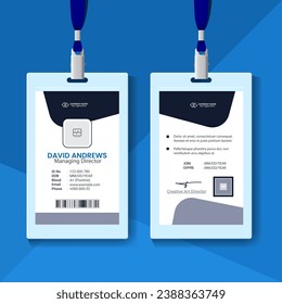 Modern and clean business ID card and Student identity card template design and Employee Identity Card