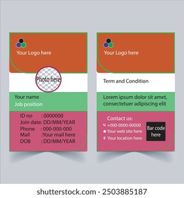 Modern and clean business id card template.