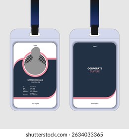 Modern and clean business id card template. professional id card design template with professional color. corporate modern business id card design template