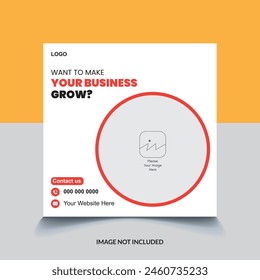 modern clean business post template 