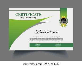 Concepto de diseño de certificado limpio moderno para negocios