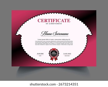 Concepto de diseño de certificado limpio moderno para negocios