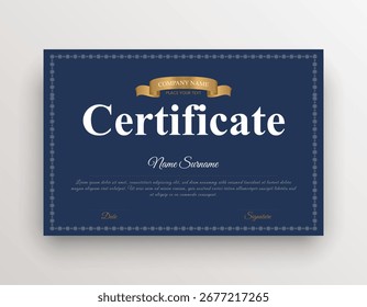 Modern and clean certificate template design