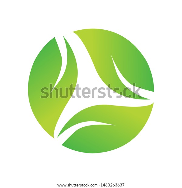 Modern Clean Circular Leaf Design Vector Stock Vector (Royalty Free ...