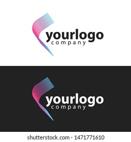 Modern and clean company logo design with gradient