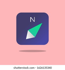 modern and clean compass icon