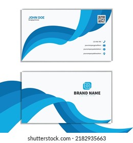 Modern clean contact us business card,
Creative horizontal name card, Stationery design business card, Flat simple design vector illustration, Professional design visiting card template.
