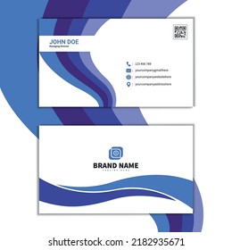 Modern clean contact us business card,
Creative horizontal name card, Stationery design business card, Flat simple design vector illustration, Professional design visiting card template.
