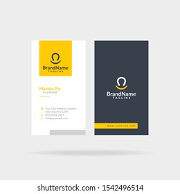 Modern Clean Corporate Red and Grey Business Card Template Vector Illustration