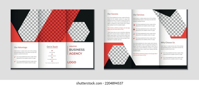 Modern and clean corporate trifold brochure template design