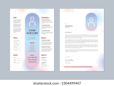 Modern Clean CV Resume Template. Suitable for fashion and beauty related field.