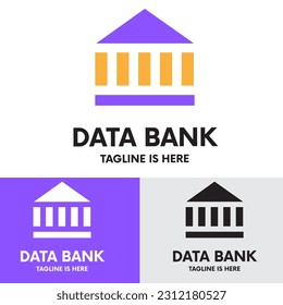 Modern clean data bank logo template	