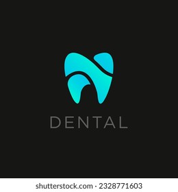 Logo dental moderno y limpio, vector
