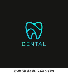Modern and clean dental logo, vector