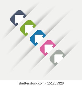 Modern, clean, Design template or can be used as numbered banners / horizontal blue cutout lines(Vector EPS10). 