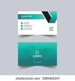 Plantilla de vectores de diseño de tarjetas de visita creativa moderna y limpia de doble cara