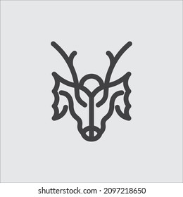 modern and clean  dragon head logo