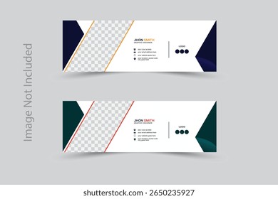 Modern and clean email signature template for personal or corporate branding. Perfect for professionals, freelancers, and businesses. Fully editable, print-ready, and layered for easy customization in