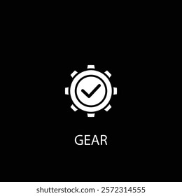 A modern and clean gear icon, representing tools and settings, suitable for app interfaces, digital functionality, and engineering projects.