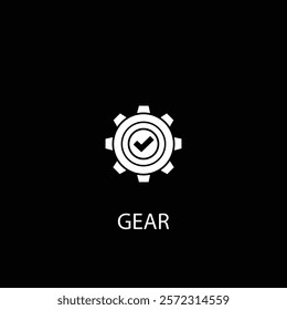 A modern and clean gear icon, representing tools and settings, suitable for app interfaces, digital functionality, and engineering projects.