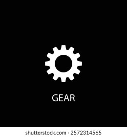 A modern and clean gear icon, representing tools and settings, suitable for app interfaces, digital functionality, and engineering projects.