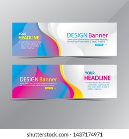 modern clean gradient pink web banner template , promotion sale discount banners