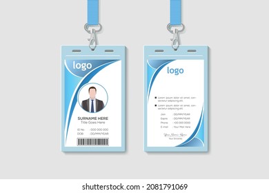 Plantilla moderna de diseño de tarjeta gráfica de identificación.  Ilustración vectorial