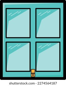 Modern and clean green window 