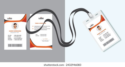 Modern Clean ID Card Template