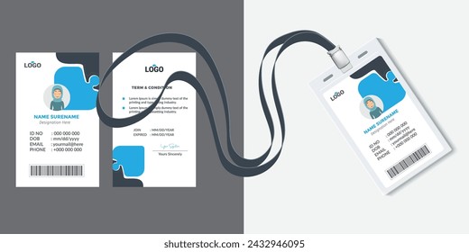 Modern Clean ID Card Template