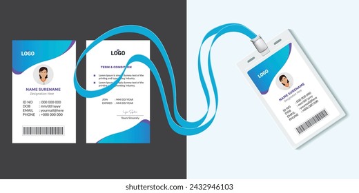 Modern Clean ID Card Template