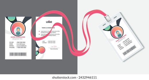 Plantilla de tarjeta de identificación limpia moderna