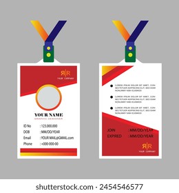 Modern and clean id card template. Corporate ID Card Design Template. Template Vector for Employee and Others.