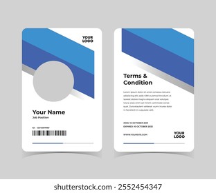 Modern Clean ID Card Template Employee ID card Identity Card Template Vector for your company