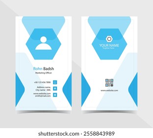 Modern Clean ID Card Template Employee ID card Identity Card Template Vector for your company