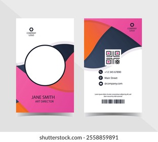 Modern Clean ID Card Template Employee ID card Identity Card Template Vector for your company