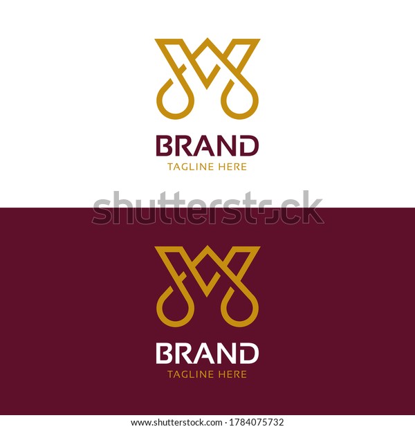 Modern Clean Inital Letter Mark Logo Stock Vector Royalty Free