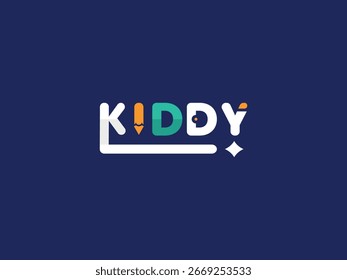 Modern and clean kiddy logo design 