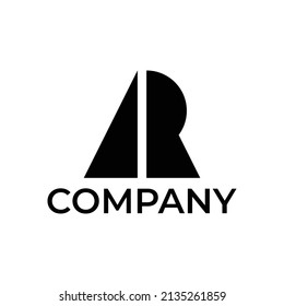 modern and clean letter AR logo design