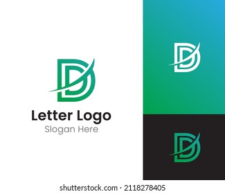 Diseño del logotipo D de letra moderna y limpia , aislado en eps10