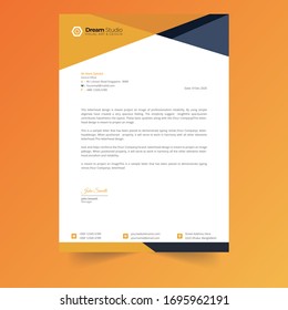 Plantilla de diseño de membrete moderna y limpia Estilo empresarial Plantilla profesional Diseño de membretes creativos para su negocio